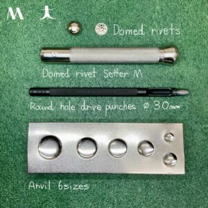 【Peacock】Domed Rivets (M/ 10mm) Nickel Plate