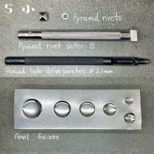 【Peacock】Pyramid Rivets (S/ 7mm) Nickel Plate