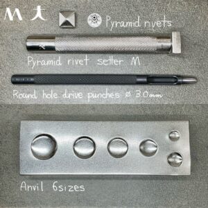 【Peacock】Pyramid Rivets (M/ 10mm) Solid Brass