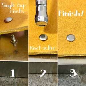 【Peacock】Single Cap Rivets (XL/ 12mm) Solid Brass