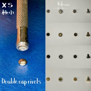 【Peacock】Double Cap Rivets (XS/ 4.6mm) Nickel Plate