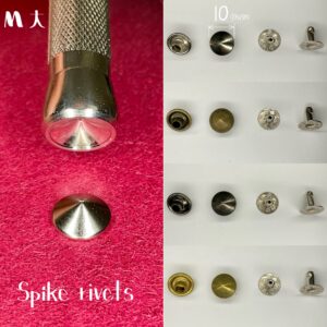 【Peacock】Spike Rivets (M/ 10mm) Nickel Plate