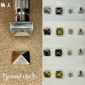 【Peacock】Pyramid Rivets (M/ 10mm) Gunmetal Plate