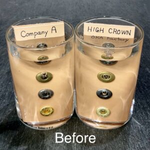 HIGH CROWN バネホック (小/ B3D) 真鍮無垢《革の為に開発した防水金具》【CROWN】