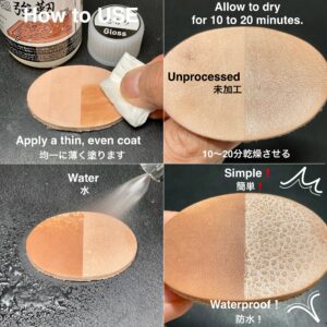 TOKO強靭(Tough)Coat (Gloss/ 艶有り・Matte/ 艶消し) 100ml【Water-soluble urethane finishing liquid exclusively leather】