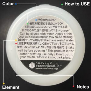 TOKO強靭(Tough)Coat (Gloss/ 艶有り・Matte/ 艶消し) 100ml【Water-soluble urethane finishing liquid exclusively leather】