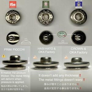 旋盤加工 挽物ゲンコ & ホソ (特大/ No.8050) 二ッケルメッキ (バネホック専用)【OKA Factory】