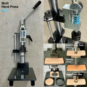 Multi Hand Press【PRO】Includes: Hand Press Board 1pc/ Die 2pcs/ Cutting board size M/ Drill chuck handle (Pressing capacity 1.5ton)