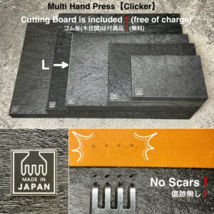 マルチハンドプレス【Clicker】(ゴム板木目調専用設計 !) 付属品: グリスガン/ ゴム板木目調 size L (圧力能力:2t)