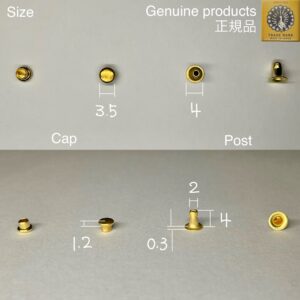 【Peacock】Single Cap Rivets (XXS/ 3.5mm) Solid Brass