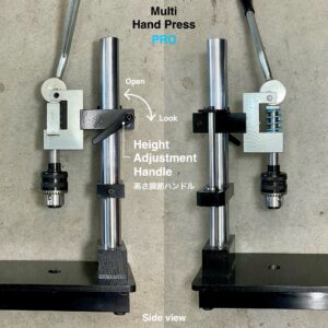 Multi Hand Press【PRO】Includes: Hand Press Board 1pc/ Die 2pcs/ Cutting board size M/ Drill chuck handle (Pressing capacity 1.5ton)