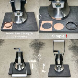 マルチハンドプレス【Clicker】(ゴム板木目調専用設計 !) 付属品: グリスガン/ ゴム板木目調 size L (圧力能力:2t)