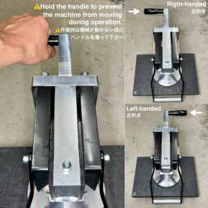 マルチハンドプレス【Clicker】(ゴム板木目調専用設計 !) 付属品: グリスガン/ ゴム板木目調 size L (圧力能力:2t)
