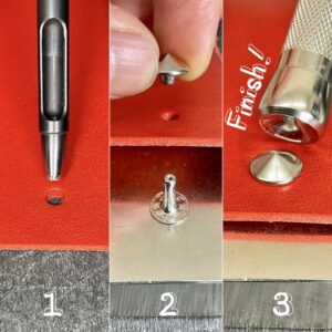 【Peacock】丸ピラミッドカシメ (極小/ 5.6mm) ニッケルメッキ