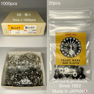 【Peacock】丸ピラミッドカシメ (極小/ 5.6mm) 黒ニッケル