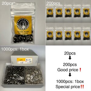 【Peacock】丸ピラミッドカシメ (小/ 7mm) 黒ニッケル