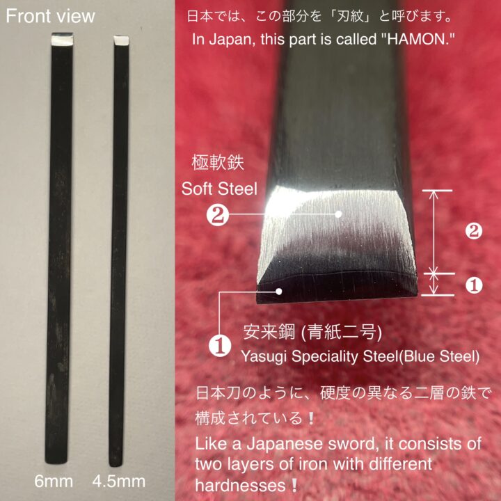 革包丁 4.5mm (青棒付き: 研磨剤) 火造り品