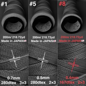 MBT 蝋引き糸【#8/ 200m】70色