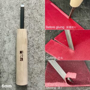 Skiving Knife 6mm (Japanese Style) Includes: Polishing compound