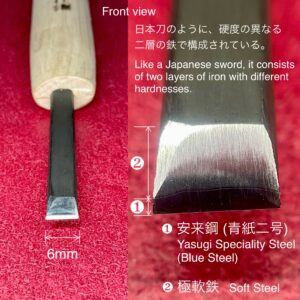 革包丁 6mm (青棒付き: 研磨剤)