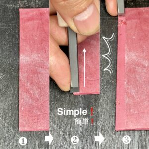 革包丁 4.5mm (青棒付き: 研磨剤) 火造り品