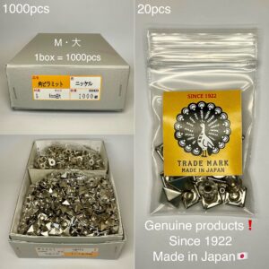 Square Pyramid Rivets (M/ 10mm) Nickel Plate【Peacock】