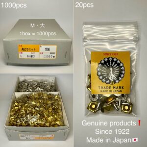 角ピラミッドカシメ (大/ 10mm) 真鍮無垢【Peacock】