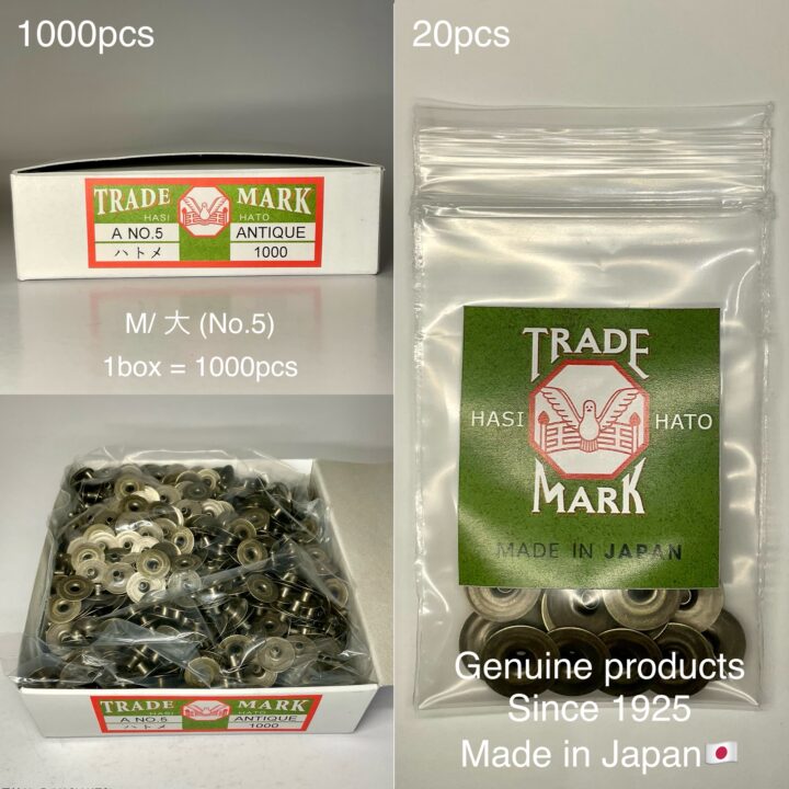 Flat Head Post (M/ 11.4mm) Antique Brass Plate (For spring snaps)【HASI HATO】