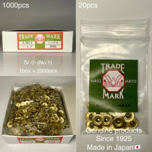 Flat Head Post (S/ 9.4mm) Solid Brass (For spring snaps)【HASI HATO】