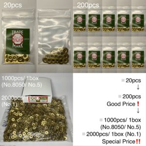 Flat Head Post (S/ 9.4mm) Solid Brass (For spring snaps)【HASI HATO】