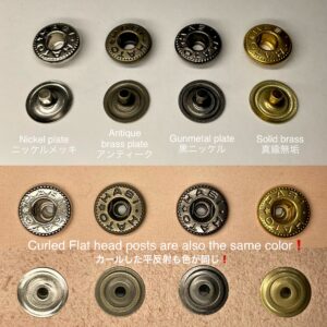 Flat Head Post (L/ 14mm) Nickel Plate (For spring snaps)【HASI HATO】