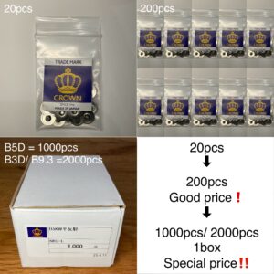 平反射 (①③/ B9.3/ 9.5mm) ニッケルメッキ (バネホック専用)【CROWN】