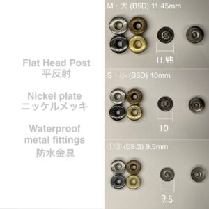 平反射 (①③/ B9.3/ 9.5mm) ニッケルメッキ (バネホック専用)【CROWN】