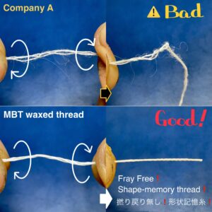 MBT glitter waxed thread【K1.Neon yellow】