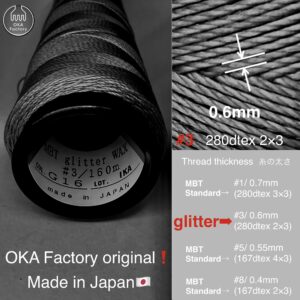 革手縫いキット【PRO】限定 ! /  MBT glitter 蝋引き糸 (#3/ 160m) 21色 (付属品/ 無料 !)