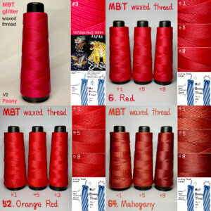 MBT glitter waxed thread【V2.Peony】