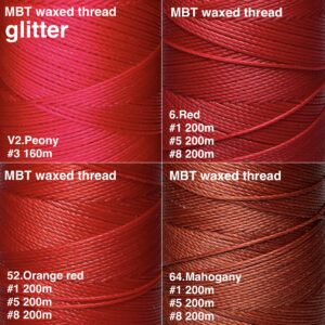 MBT glitter waxed thread【V2.Peony】