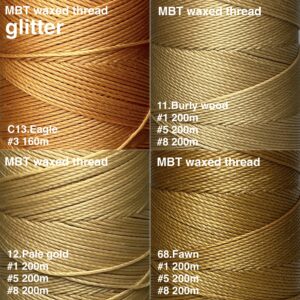 MBT glitter waxed thread【#3/ 160m】21colors
