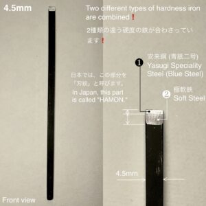 革包丁 4.5mm (青棒付き: 研磨剤) 火造り品