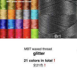 MBT glitter 蝋引き糸【Br1.Crow 鴉】