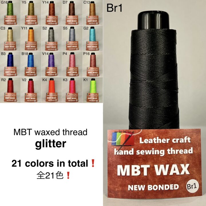 MBT glitter 蝋引き糸【Br1.Crow 鴉】
