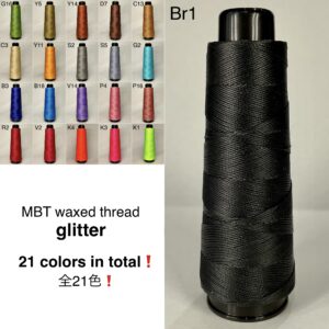 MBT glitter 蝋引き糸【Br1.Crow 鴉】